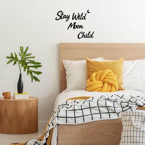 Slickss Stay Wild—Enchanting Moon Wall Sculpture Whimsical Wall Metal Decor for Bohemian Spaces, Hippie Decor & Fairycore Art in Kuwait