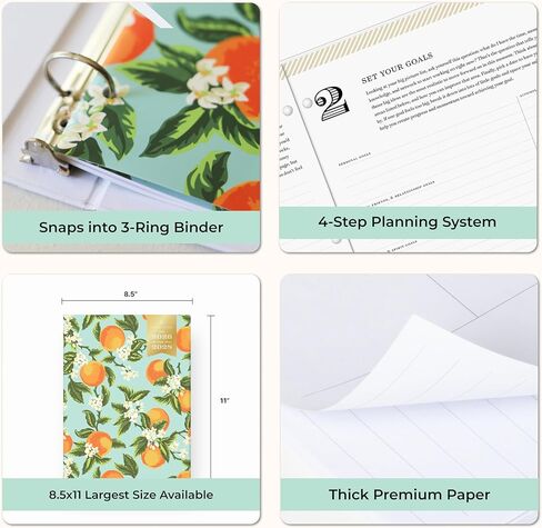 Blue Sky Day Designer 2026-2028 Monthly Academic Year 24 Month Planner Calendar, July 2026 - June 2028, 8.5" x 11", Flexible Cover, Stapled Binding, Orange Blossom Mint in Saudi Arabia