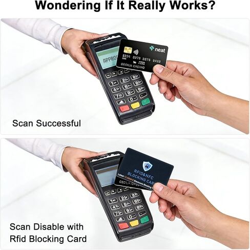 5 Pack RFID Blocking Cards, NFC Contactless Bank Debit Credit Card Protector, Anti-Theft Wallet Shield for Passport & ID, Ultra Slim Full Protection Blocker in Saudi Arabia