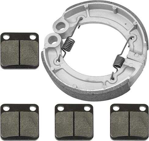 Caltric Front Brake Pads & Rear Brake Shoes Compatible with Yamaha Grizzly 350 Yfm350 2Wd 2007-2011 New in Saudi Arabia