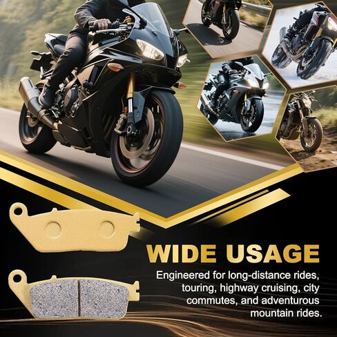 S SYUU High-Performance Reliable Motorcycle Front Rear Brake Pads Set Compatible with Street Triple 675 2007-2012 Tiger 800 XC XCa XCx XR XRt XRx 2015 2016 2017 2018 - Easy Installation FA226F FA140R in Saudi Arabia