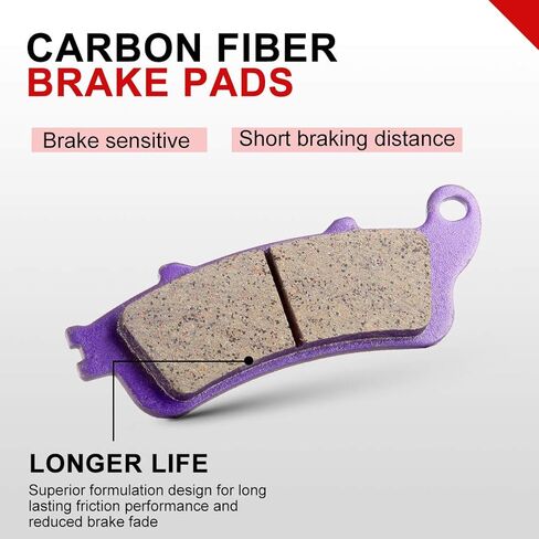 CCIYU Brake Pads Fit For 1996 1997 1998 1999 2000 2001 2002 2003 2004 2005 2006 2007 2008 2009 2010 for Honda, Front and Rear Carbon Fiber Brake Pads Motorcycle in Saudi Arabia