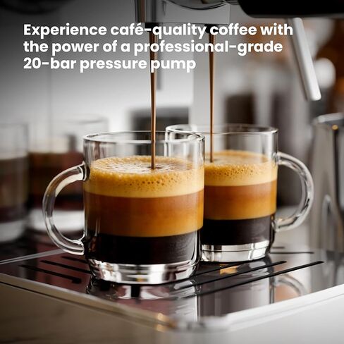 Kismile Espresso Machines,Professional Espresso Maker with Milk Frother Steam Wand for Latte & Cappuccino, Coffee Machine with Removable Water Tank for Home/Office in Kuwait