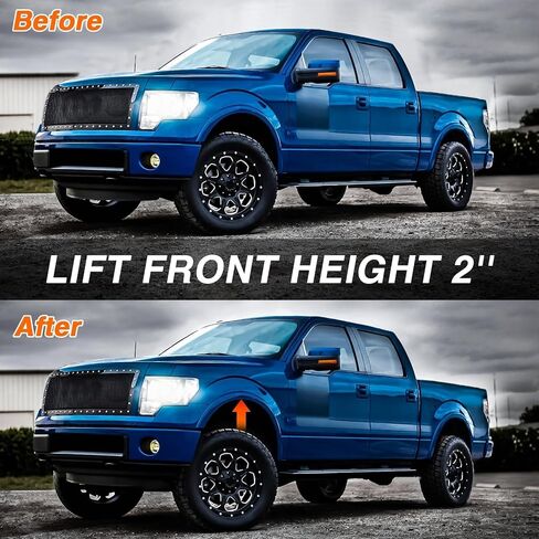 2" Level Lift Kits, Front Suspension Strut Spacer Lift Kit Compatible with Ford F150 2004-2024 Expedition 2003-2018, Lincoln Mark LT 2 PCS Aluminium Alloy Front Chassis Leveling Lift Kits in Saudi Arabia