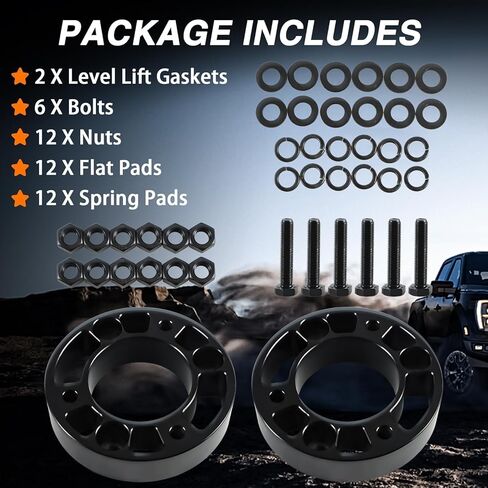 2" Level Lift Kits, Front Suspension Strut Spacer Lift Kit Compatible with Ford F150 2004-2024 Expedition 2003-2018, Lincoln Mark LT 2 PCS Aluminium Alloy Front Chassis Leveling Lift Kits in Saudi Arabia