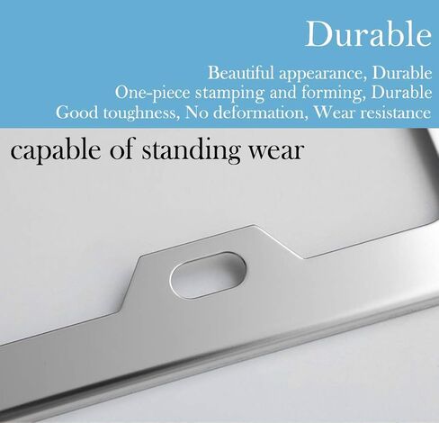 2 Pcs Premium Black Aluminum Alloy License Plate Frame fit Tesla Tag License Plate, Applicable to Standard US License Plate Cover, Accessories Included in Saudi Arabia