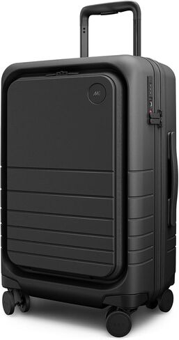Monos Expandable Carry-On Pro Luggage (22"), Expandable Hardside Spinner Suitcase with Front Pocket, TSA Lock, Airline Approved, Midnight Black in Saudi Arabia