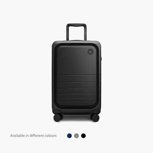 Monos Expandable Carry-On Pro Luggage (22"), Expandable Hardside Spinner Suitcase with Front Pocket, TSA Lock, Airline Approved, Midnight Black in Saudi Arabia