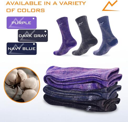 Sport Socks Cushioned Athletic Socks for Men & Women, 6-Pair Pack for Running, Hiking, Basketball & Work​ (Sand-washed Vintage) in Saudi Arabia