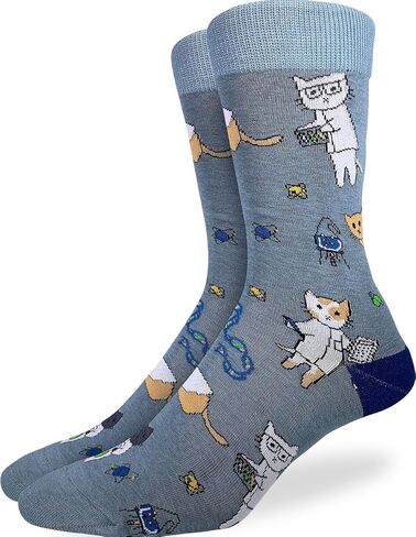 جوارب Good Luck Sock للرجال للقطط العلمية، كبيرة وطويلة، مقاس الحذاء 13-17 in Saudi Arabia