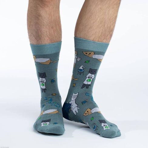 جوارب Good Luck Sock للرجال للقطط العلمية، كبيرة وطويلة، مقاس الحذاء 13-17 in Saudi Arabia