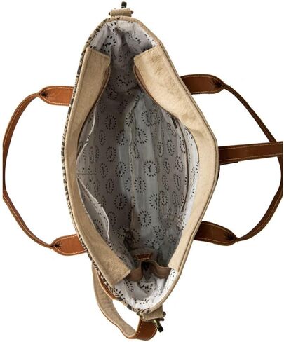 Myra Bag Vintage Purse - Le Medallion Vintage Cut Leather and Canvas Crossbody Bag for Women, Vintage Shoulder Bag, Mandala-Inspired Vintage Handbag in Saudi Arabia