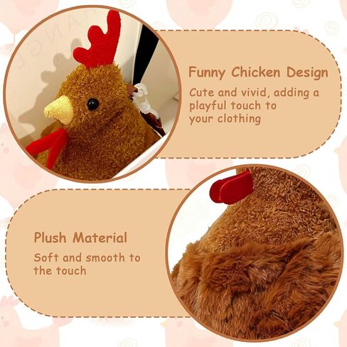 Fluffy Cute Chicken Bag, Funny Chicken Purse with Adjustable Strap, Novelty Hen Crossbody Shoulder Bag for Women in Kuwait