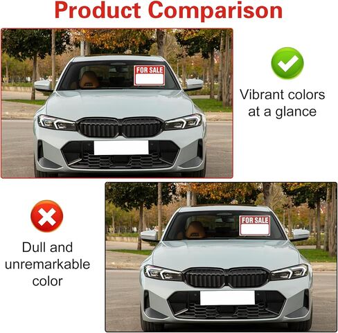 4PCS For Sale Sign for Car Sticker, For Sale Signs for Car, 12x8 Inch Self-Adhesive Vinyl Sale-Sign Decal for Indoor and Outdoor Advertising Signage, For Sale-Sign Sticker for Garage, Boat, Yard, Home in Saudi Arabia