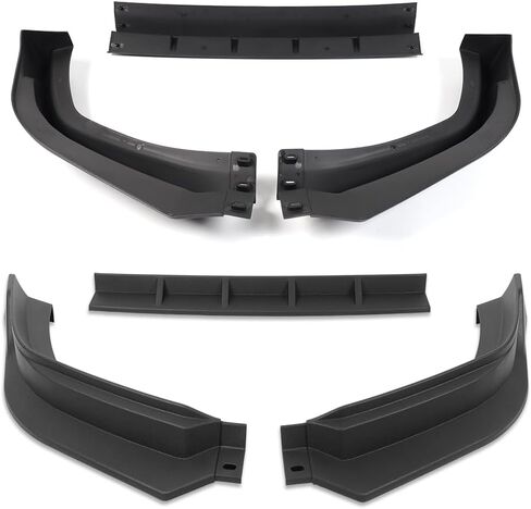 Black ABS Front Bumper Lip Body Kit Spoiler, Compatible with 2025-2027 Ford Maverick Pickup, STP-Style Splitter Trim Protection Spoiler, 3PC (No LED) in Saudi Arabia