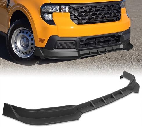 Black ABS Front Bumper Lip Body Kit Spoiler, Compatible with 2025-2027 Ford Maverick Pickup, STP-Style Splitter Trim Protection Spoiler, 3PC (No LED) in Saudi Arabia