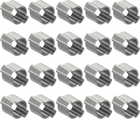 25Pcs Stainless Steel Double Ear Hose Clamps, Adjustable 24-28mm Heavy Duty O Clip Crimp Rings, Two Ears Cinch Rings Crimp Pinch Fitting for Automotive, Tubing, Fuel in Saudi Arabia