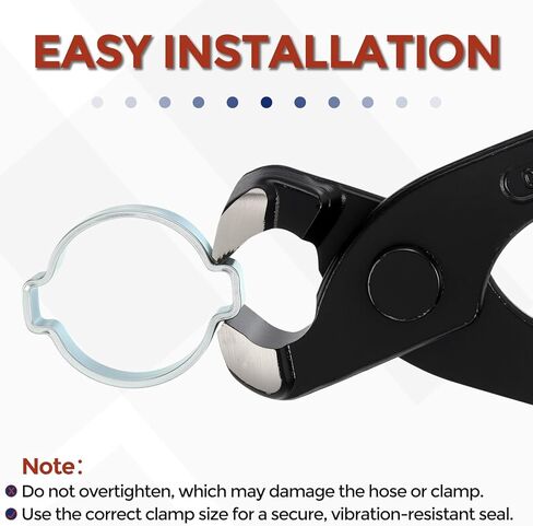 10Pcs Galvanized Steel Double Ear Hose Clamps, Adjustable 16.2-20mm Heavy Duty O Clip Crimp Rings, Zinc-Plated Two Ears Cinch Rings Crimp Pinch Fitting for Automotive, Tubing, Fuel in Saudi Arabia