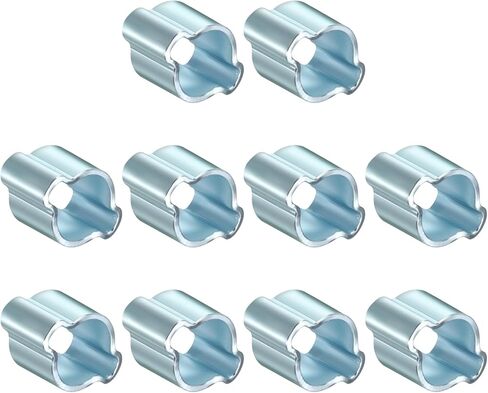 10Pcs Galvanized Steel Double Ear Hose Clamps, Adjustable 16.2-20mm Heavy Duty O Clip Crimp Rings, Zinc-Plated Two Ears Cinch Rings Crimp Pinch Fitting for Automotive, Tubing, Fuel in Saudi Arabia
