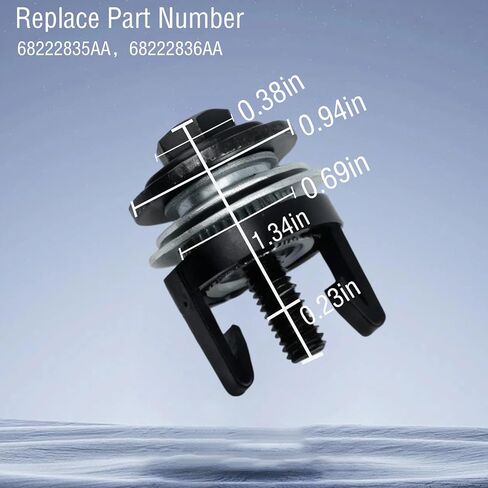 Headlight Mounting Gaskets and Clips (2-Piece Set) - Replacement for 2013-2018 Ram 1500/2500/3500/4500/5500 Models | Headlight Adjustment Screws OE Numbers 68222836AA, 68222835AA in Kuwait