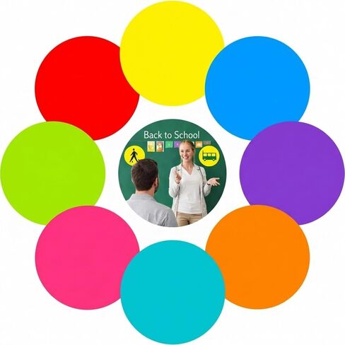 11 Inch Dry Erase Dots Removable Vinyl Dot Circle Whiteboard Marker Vinyl Stickers Dots Wall Decals for School Classroom Teachers Students Table Reminders (8 Pcs) in Saudi Arabia