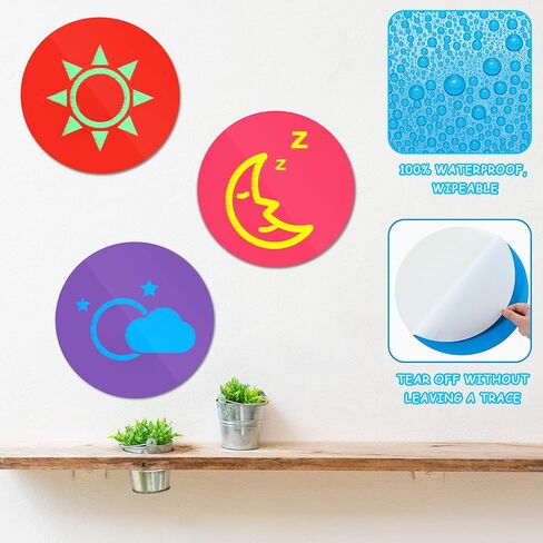 11 Inch Dry Erase Dots Removable Vinyl Dot Circle Whiteboard Marker Vinyl Stickers Dots Wall Decals for School Classroom Teachers Students Table Reminders (8 Pcs) in Saudi Arabia