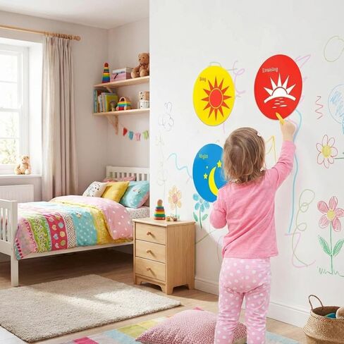 11 Inch Dry Erase Dots Removable Vinyl Dot Circle Whiteboard Marker Vinyl Stickers Dots Wall Decals for School Classroom Teachers Students Table Reminders (8 Pcs) in Saudi Arabia