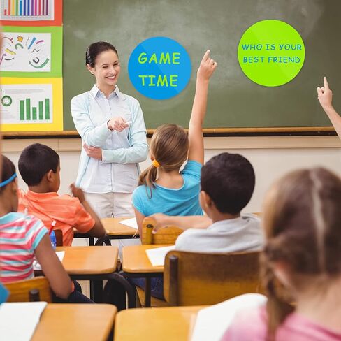 11 Inch Dry Erase Dots Removable Vinyl Dot Circle Whiteboard Marker Vinyl Stickers Dots Wall Decals for School Classroom Teachers Students Table Reminders (8 Pcs) in Saudi Arabia