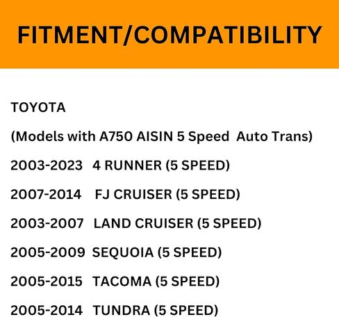 طقم فلتر سائل ناقل الحركة التلقائي (5 سرعات) متوافق مع Toyota 4Runner Tacoma Tundra (A750 Trans) in Kuwait