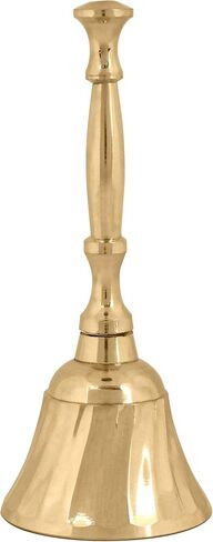 SATVIK 1 Pc Brass Puja Bells Indian Religious Diwali Festive Daily Pooja Home Mandir Temple Office Ghanti School Reception Wedding Christmas Handheld Call Bell Spirtiual Housewarming Return Gift Items in Saudi Arabia