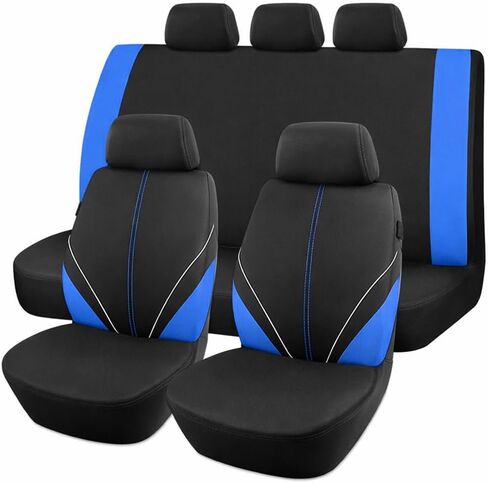 Mandark Car Seat Cover Full Set, Beathable Waterproof Heavy-Duty Vehicle Front and Rear Split Bench Seat Covers, Auto Interior Chair Protector, Universal for SUV Automobile Truck (Grey) in Saudi Arabia