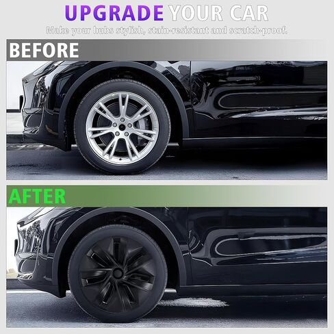19 Inches Wheel Covers for Tesla Model Y 2024 2023 2022 2021, Hub Protection Accessory, Replacement for Model Y Rim Protector, ABS Hubcaps 4-Piece in Saudi Arabia