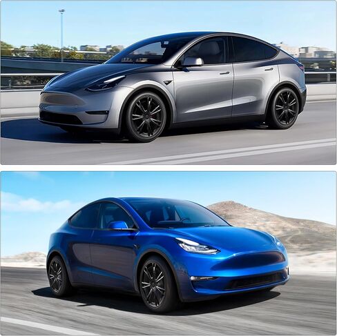 19 Inches Wheel Covers for Tesla Model Y 2024 2023 2022 2021, Hub Protection Accessory, Replacement for Model Y Rim Protector, ABS Hubcaps 4-Piece in Saudi Arabia