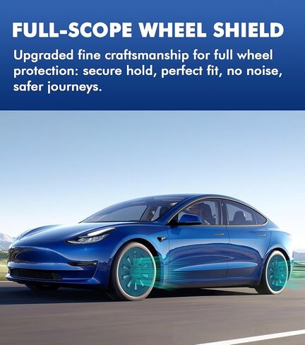 PM Auto Set of 4 Wheel Covers Big Cyclone Hubcaps Matte Black Direct Replacement for 2017-2023 Tesla 3 19 inch Without Highland in Saudi Arabia