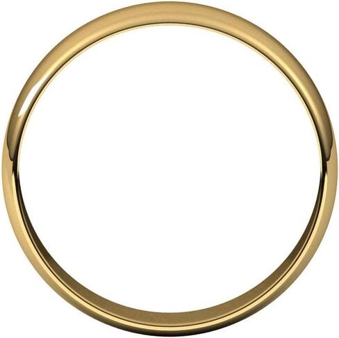 خاتم زفاف سونيا جويلز من الذهب الأصفر عيار 14 قيراط مقاس 5 ملم رفيع كلاسيكي عادي - مقاس 10 in Kuwait