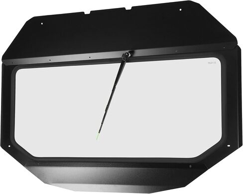 Front Glass Windshield Window Compatible with 2017+ Can-Am Maverick X3 W/Manual Wiper, Glass Windscreen with Aluminum Frame, Powder Coated Black in Saudi Arabia