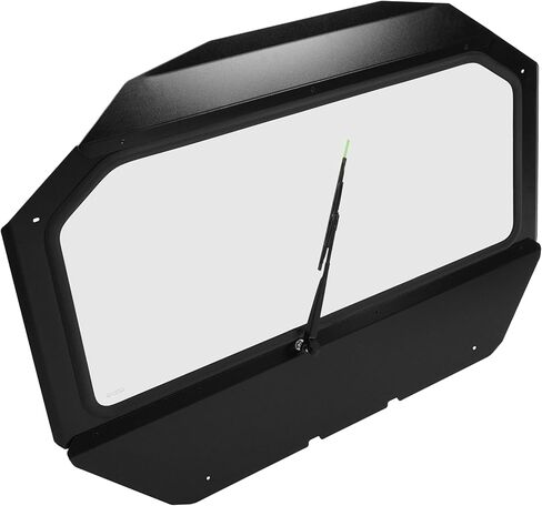 Front Glass Windshield Window Compatible with 2017+ Can-Am Maverick X3 W/Manual Wiper, Glass Windscreen with Aluminum Frame, Powder Coated Black in Saudi Arabia