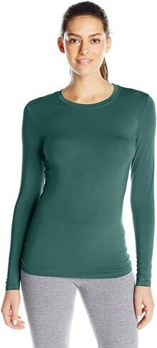 Cuddl Duds Women's Softwear with Stretch Long Sleeve Crew Neck Top (Purple,Small) in Kuwait