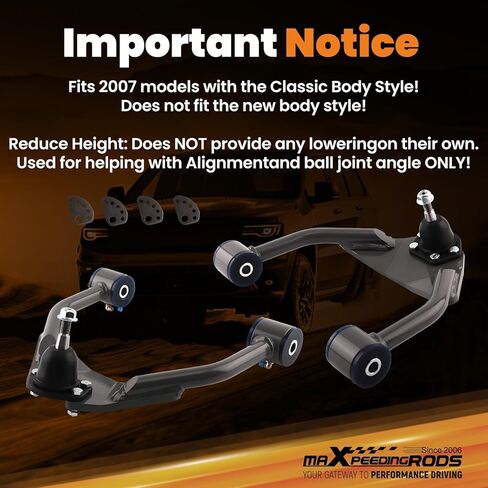 maXpeedingrods Upper Drop Alignment Arms for Chevy Silverado/GMC Sierra 1500 1999-2007 2WD/4WD Control Arm in Saudi Arabia