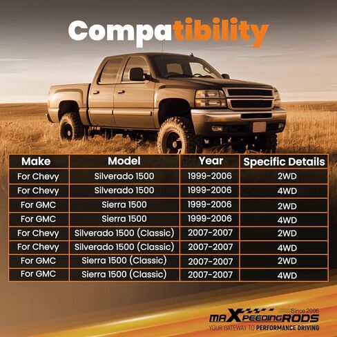 maXpeedingrods Upper Drop Alignment Arms for Chevy Silverado/GMC Sierra 1500 1999-2007 2WD/4WD Control Arm in Saudi Arabia