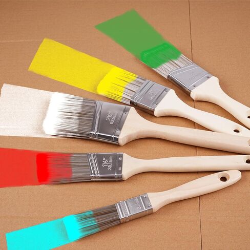 5 Piece Paint Brushes Paint Brush Set Flat and Angle Brushes for All Latex and Oil Paints in Saudi Arabia