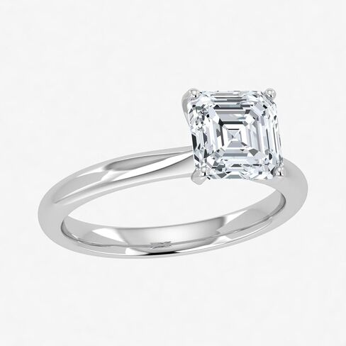 خاتم خطوبة ألماس سوليتير لاب جرو 1.00-5.00 قيراط معتمد من IGI للنساء من الذهب الأبيض والأصفر عيار 14 قيراط 4 شقوق (لون E-F VS1-VS2 وضوح تنظيف العين) in Kuwait