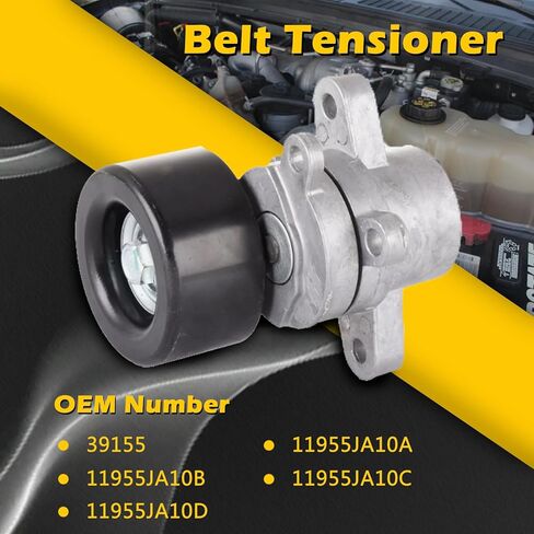 39155 AC Drive Belt Tensioner Assembly with Pulley V6 3.5L Compatible with Nissan 07-13 Altima / 09-15 Maxima / 09-14 Murano / 11-12 Quest Replaces# 11955-JA10A, 11955-JA10B, 11955-JA10C, 11955-JA10D in Saudi Arabia