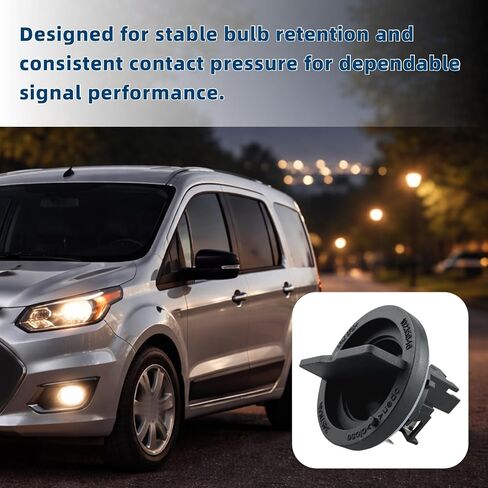 2Pcs Front Turn Signal Socket Fit for Ford Transit Connect 2010-2013 Replace 9T1Z13K371C 9T1Z-13K371-C ABS Material Socket in Kuwait