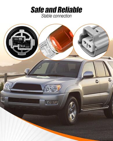 Turn Signal Corner Lamp Socket with Connector Pigtail and Bulb 2Pcs Fit for Toyota 4Runner 2003 2004 2005 Tacoma 2016 2017 2018 2019 2020 2021 Replace 90075-60028 81150-04270 in Saudi Arabia