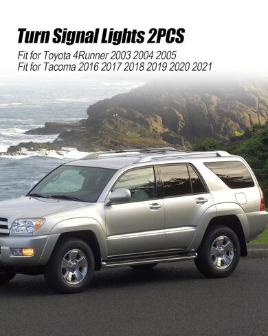 Turn Signal Corner Lamp Socket with Connector Pigtail and Bulb 2Pcs Fit for Toyota 4Runner 2003 2004 2005 Tacoma 2016 2017 2018 2019 2020 2021 Replace 90075-60028 81150-04270 in Saudi Arabia