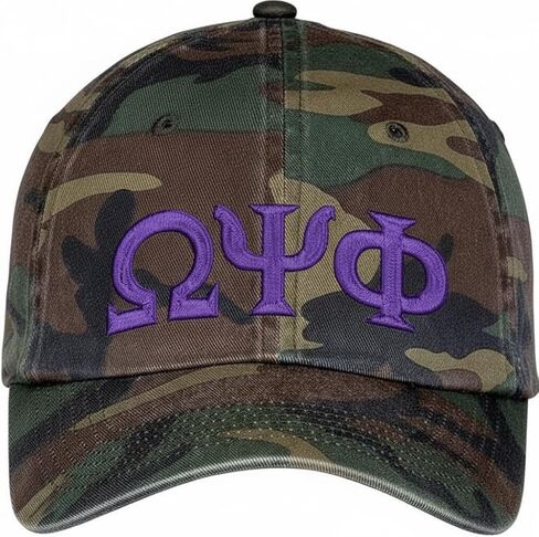 Omega Psi Phi Lettered Camouflage Hat in Saudi Arabia
