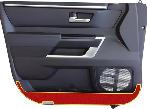 BOGAR TECH DESIGNS Precut Automotive Car Door Anti Kick Protection Suede Velvet Film Compatible with Toyota Tundra 2022+, Black in Saudi Arabia
