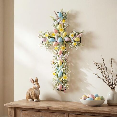 Wire Cross Wreath Frame: 2Pcs Cross Shaped Metal Wire Wreath Frame Form Floral Garden s Metal for Easter Christmas Holiday Church DIY Craft Project - 16 Inch in Saudi Arabia