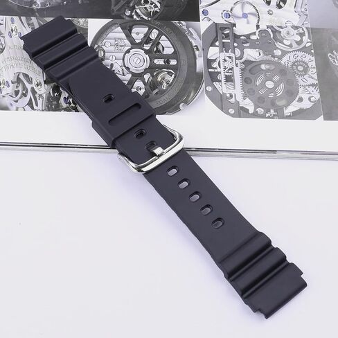 سوار ساعة من الراتنج مقاس 22 ملم متوافق مع حزام بديل MDV106-1AV من كاسيو لسوار المعصم الرجالي MTP-VD01 يناسب السوار المطاطي البديل MDV-106 in Kuwait